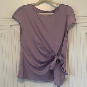 Lavender Tie-Front Blouse